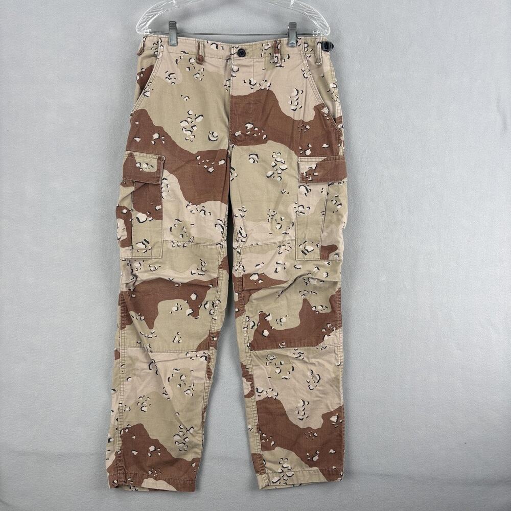 Military Pants Mens Small Regular Chocolate Chip Desert Camo Cargo Adjustable